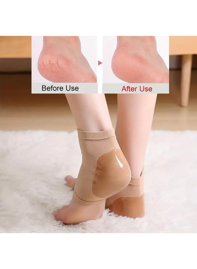 زوج واحد من أكمام دعم وتر أخيل، كم ضغط مبطن لتخفيف التهاب وتر أخيل وكعب هاغلوند، جوارب جل للكعب وواقيات للكعب لتخفيف التهاب الجراب - Image 3